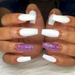purple glitter with white