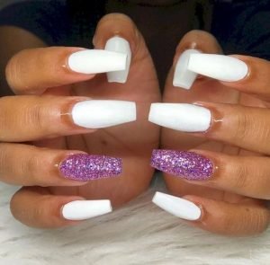 solid white glitter summer