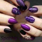 purple nail art