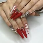 red glam plaid