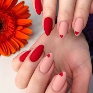 tiny red hearts nude