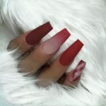 red matte ombre