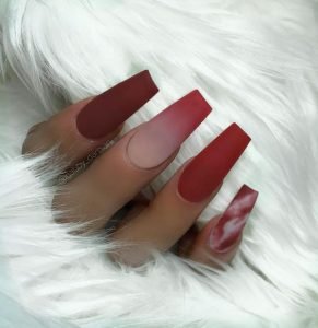 various red matte designs