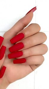 red solid matte acrylics