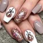 rose gold glitter ornament