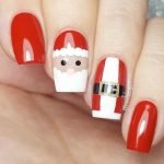 santa nails clear