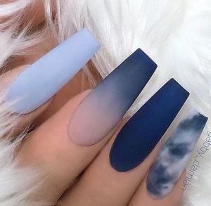 blue ombre shades matte