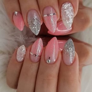 pink silver stiletto