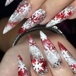 stiletto christmas snowflake