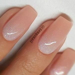 neutral nude glitter ombre