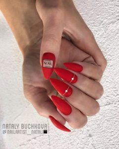 say it on nails red