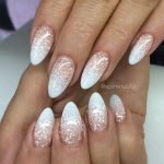 almond white glitter