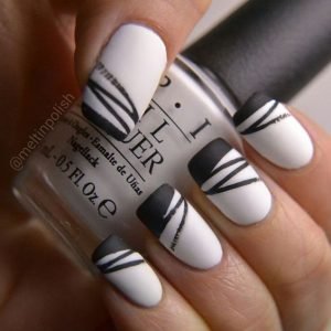white matte black zig zag