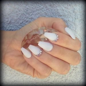 solid white matte stones