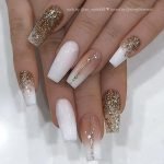 gold glitter stripe clear