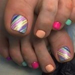 metallic rainbow stripe