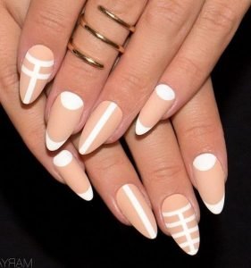 nude white matte designs