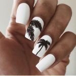 palm tree matte white
