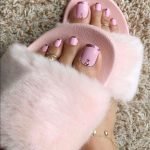 pink gold french toes