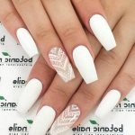 white design on clear nails