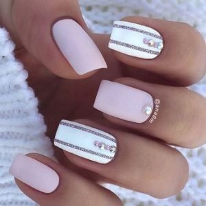feminine matte white and pink