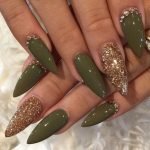 army green gold glitter