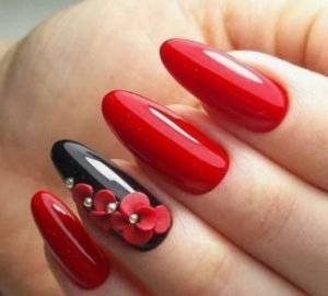 red stone nails black