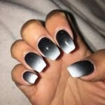 black white ombre glitz