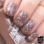 bows dots taupe