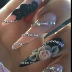 clear black flower 3d