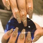 coffin gold glitter