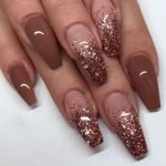 copper glitter ombre