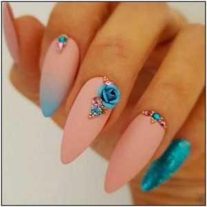 nude turquoise glam 3d