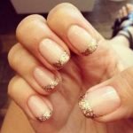 glitter french tips