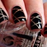 glitter striping on black
