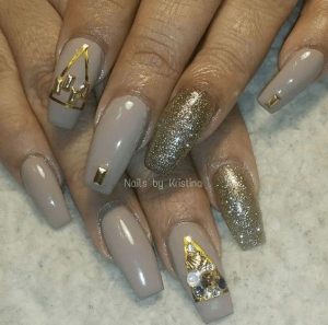 taupe gold details
