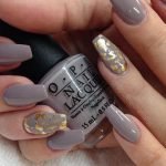 gold foil on taupe