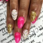 hot pink gold glitter