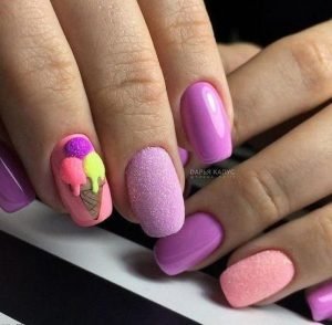 cone color 3D ice cream