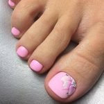 light pink flower toes