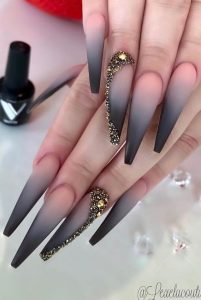 nude black ombre long