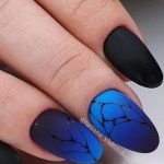 matte blue ombre design