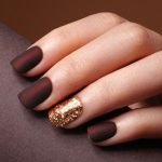 matte burgundy glitter gold