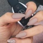 matte taupe pink accent