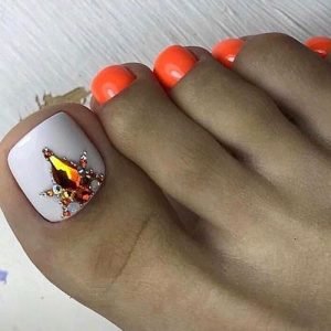 white orange rhinestone neon