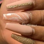 nude marble glitter gold
