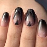 ombre with glitter geometry