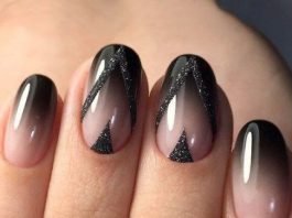 short ombre glitter shape
