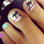 palm tree stripe toes