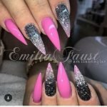 pink and glitter ombre